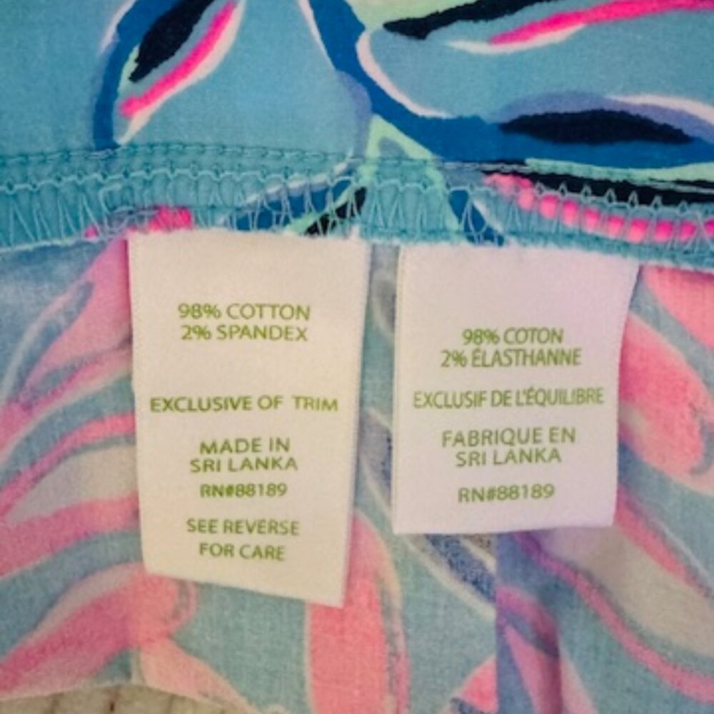 NWT Lilly Pulitzer Sunrise Bay Ocean View Shorts M You've Been Spotted Porto Blu - Picture 6 of 8